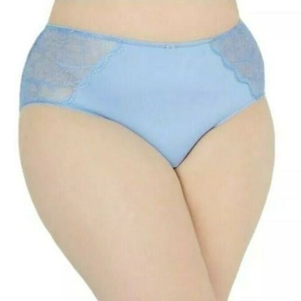 INC International Concepts Women Lace Inset Hipster Panties Yacht Blue 2X NEW